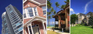 Collage of different types of real estate